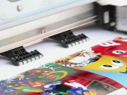 CU A large format ink jet printer/xian,shaanxi,China Stock Footage