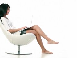 Laptop Young Woman Stock Footage