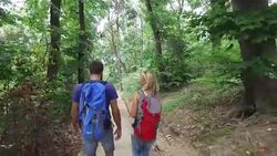 Friends hiking Stock Footage