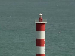 Lighthouse At Port-La-Nouvelle Stock Footage