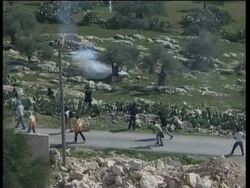 Protesters clash with police at weekly protests against separation barrier News Clip