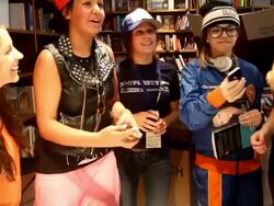 Pattie Mallette grets fans at a book signing at Stock Footage