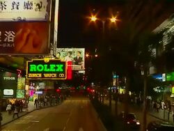 Mid Shot Night City Hong Kong Kwangtung China Stock Footage