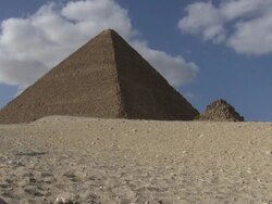 CU, ZO, WS, Pyramid of Cheops, Giza, Egypt Stock Footage