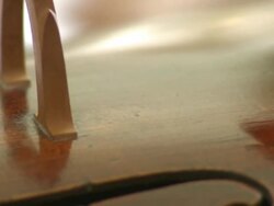 CU TU cello and its bridge / Berlin, Germany Stock Footage