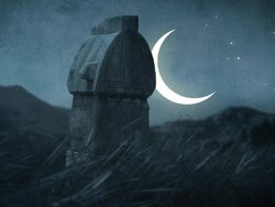 Rock Tomb In The Starry Night Stock Footage