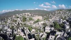 kaya village - Aerial video Stock Footage