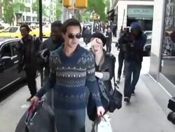 Kelly Osbourne running some errands on Madison avenue with a friend 05/02/11 (Footage by WireImage Video/GettyImages) Stock Footage