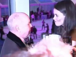 Katie Holmes at The Broadway Dreams Foundation "Champagne And Caroling" Gala - Arrivals Stock Footage