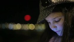 little girl with cell phone Stock Footage