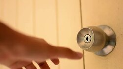 Door handle Stock Footage