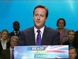 David Cameron speech to the Conservative Party Conference 2009 Stock Footage