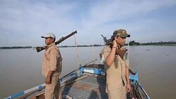 CLEAN : India wildlife sanctuary submerged by flood waters News Clip