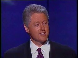 President Bill Clinton accepts nomination Stock Footage
