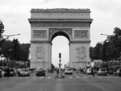 Arc de Triomphe tilt shift video Stock Footage