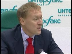 Presser with Andrei Lugovoi speaking on election result Instructional Video