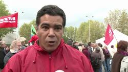VOICED : Hundreds demonstrate in Aulnay News Clip