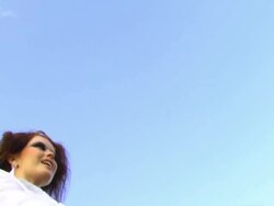Young Woman Dancing on Nature Stock Footage