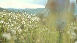 SUPER SLO-MO Girl Running In The Meadow Stock Footage