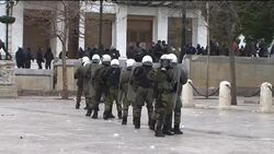 Peaceful strike turns violent when protesters clash with police News Clip