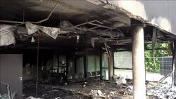 CLEAN : French farmers torch tax office News Clip