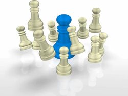 From White to Blue Team Concept (2 versions) Stock Footage