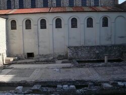 Archaeological remains of the basilica, Euphrasius basilica, Porec Stock Footage