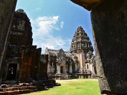 Phimai historical park Stock Footage