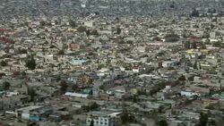 Aerial view of heavy overpopulation in Mexico City. Stock Footage