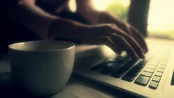 Businesswoman using on a laptop, Slow motion Stock Footage