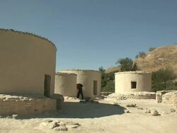 MS Neolithic archeological site, UNESCO World Heritage Site / Choirokoitia, Cyprus Stock Footage