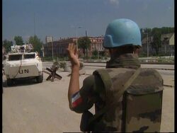 Bosnia - UN Troops Patrol Sarajevo Streets News Clip