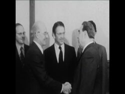 UPITN 25 4 73 BREZHNEV RECEIVES US SENATE TRADE DELEGATION News Clip