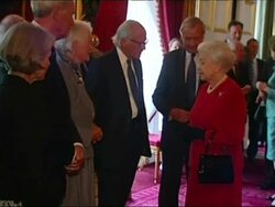 Queen Elizabeth II holds reception at St James's Palace  Stock Footage