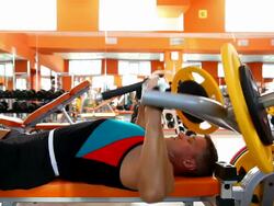 Body builder - Bench Press Stock Footage