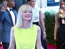 Joely Richardson at "PUNK: Chaos To Couture" Costume Institute Gala Stock Footage
