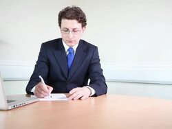 Business professional in meeting Stock Footage