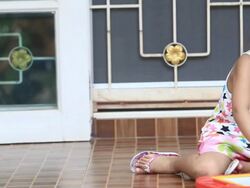 Young Girl Homework Stock Footage