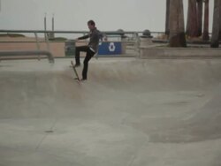 MS Shot of Man riding on skateboard / Los Angeles, California, United States Stock Footage