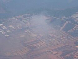 Nickel Processing Plants in Moa, Holguin Province, Cuba Stock Footage