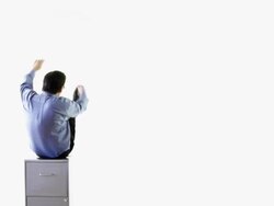 Happy Spinning Businessman .. Stock Footage