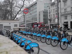 BARCLAYS BICYCLE HIRE Stock Footage