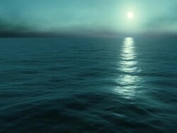 Sunrise in ocean. Loop. Stock Footage