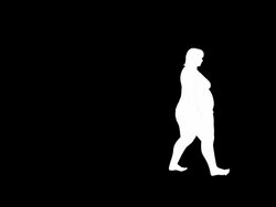 weight gain walk female Stock Footage