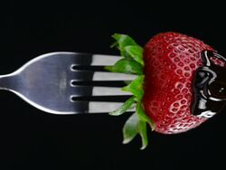 strawberry in chocolate Stock Footage