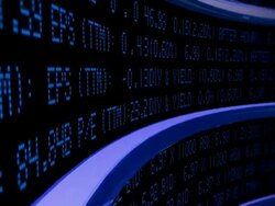 HD: Stock Market Tickers Spinning In Sphere Stock Footage