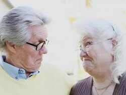 Senior Couple Laughing Stock Footage