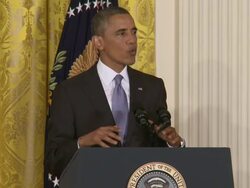 President Obama Press Conference Stock Footage