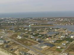 WS AERIAL View of Hatteras / North Carolina, United States Stock Footage
