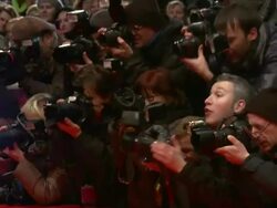 Atmosphere at the Coriolanus Premiere: 61st Berlin International Film Festival at Berlin . (Footage by WireImage Video/GettyImages) Stock Footage